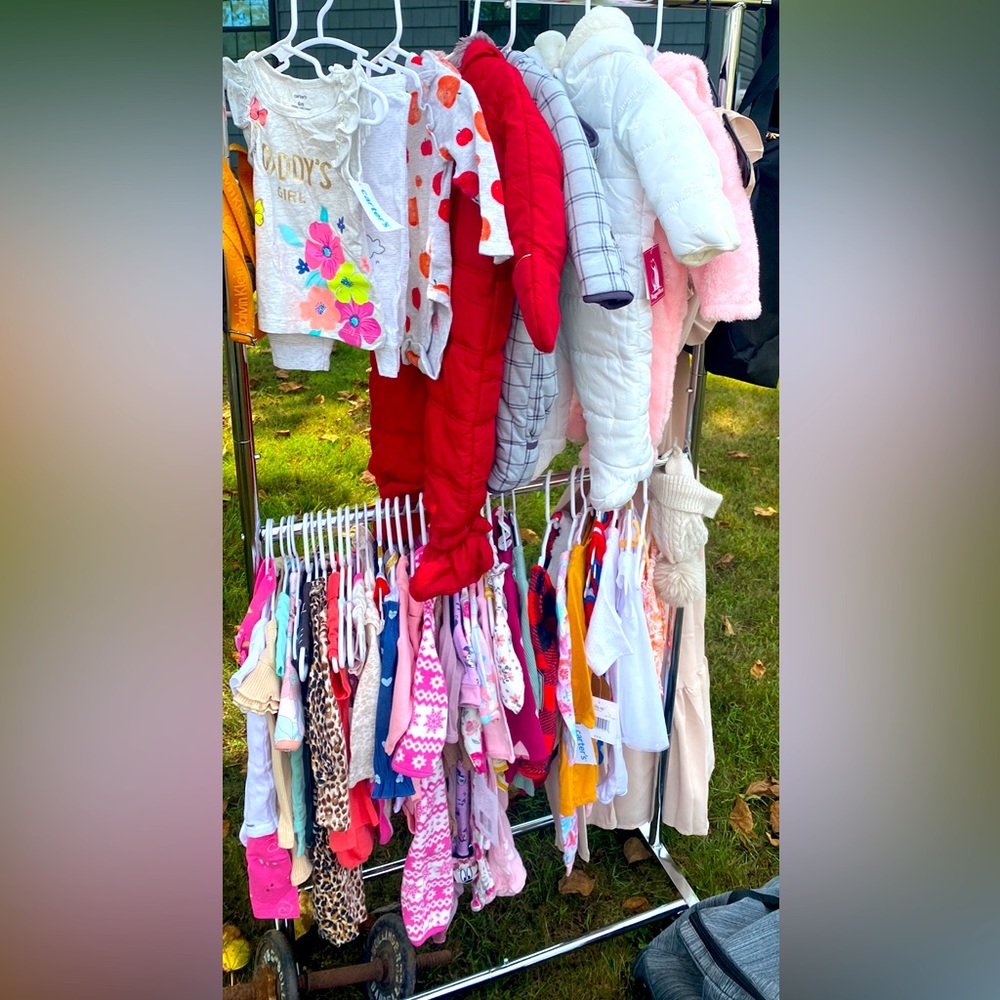 Lots of Baby Girl Clothes Many With Tags or Used Once!